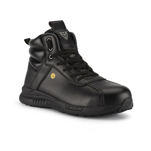 Fekete TOP ELITE SPORTY MID S3 ESD SRC védőbakancs, mikroszálas felsőrész, EVA/gumi talp - Munkavédelmi bakancs