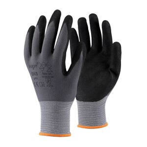 Kesztyű homokszemcsés nitrilhabba mártott nylon TOP SNS, fekete/szürke, 8 145152920 - Munkavédelmi kesztyű