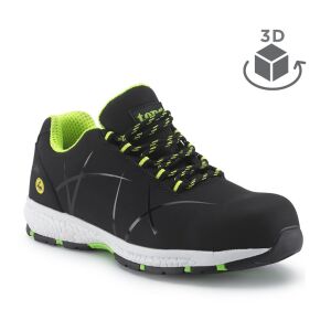 Védőfélcipő S3 SRC kompozit orrmerevítő TOP ATON, fekete/zöld, 45 145153425 - Építkezés & Felújítás