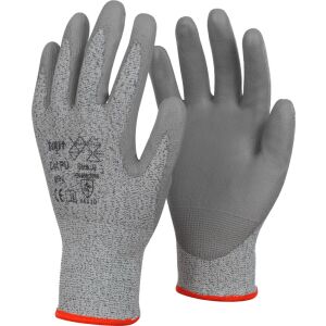 Védőkesztyű 5-ös vágásálló polietilén TOP CUT PU, szürke, 9 145153702 - Munkavédelmi kesztyű