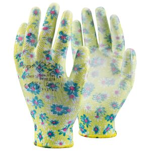 Védőkesztyű mártott poliészter TOP PU FLOWER PUR, lila, XL 145154075 - Munkavédelmi kesztyű