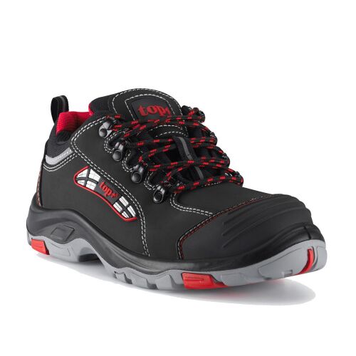 Védőfélcipő S3 SRC orrmerevítővel TOP BROOKLYN LOW, fekete/piros, 39 145154172