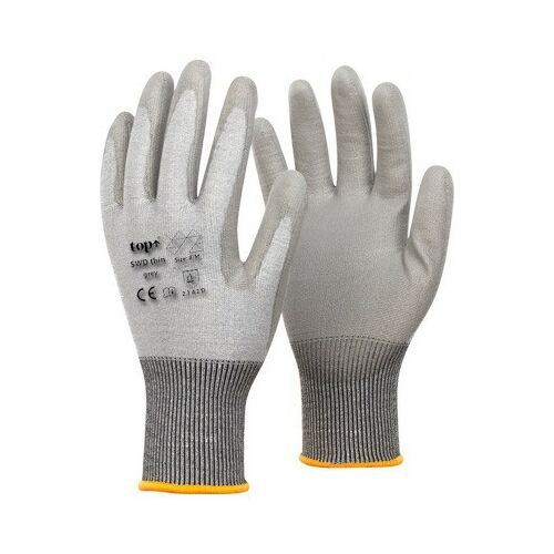 Kesztyű PU mártott polietilén acélszálakkal erősítve TOP SWD THIN, szürke, 8 145154283