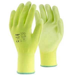 Kesztyű poliészter PU mártással TOP FLUO-Y PLUS, fluo srága, 7 145154410 - Munkavédelmi kesztyű