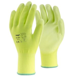 Kesztyű poliészter PU mártással TOP FLUO-Y PLUS, fluo srága, 8 145154465 - Munkavédelmi kesztyű