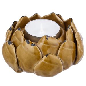 BLOSSOM kerámia mécsestartó, sárga 145155257 - Mécsestartó