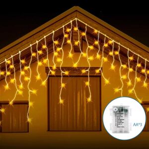 Aigostar Elemes Karácsonyi Jégcsap LED Fényfüzér, 20 m, 400 LED, kültéri, meleg fehér 8 programos 145157170 - Fényfüzér