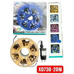 20 metrová vianočná svetelná šnúra Teplá biela, 8 funkcií, vonkajšia a vnútorná, jasná farba IP44 X0730 145157238 - Vianoce