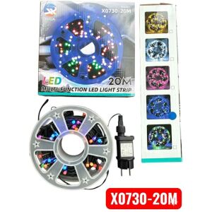 20 metrová vianočná svetelná reťaz RGB farebná, 8 funkcií pre vonkajšie aj vnútorné použitie, jasná farba IP44 X0730 145157138 - Vianoce