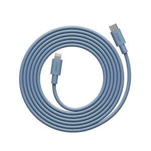 Cablu de date si incarcare rapida, USB-C/Lightning Apple, AVOLT, 2 metri, albastru 145157850 - Cabluri Lightning