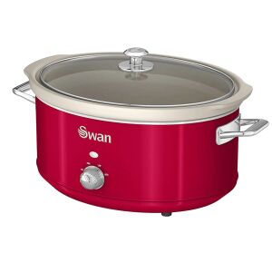 Lassú főző, Swan, Retro, 6,5 liter, 320 W, piros
