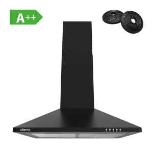Hota de perete, Ciarra, 60 cm, Clasa A++, 370 m³/h, negru 145158063 - Hote