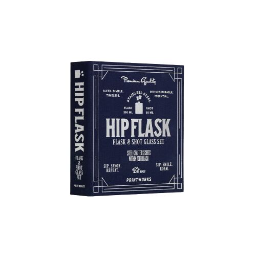 Zsebpalack és kiegészítők készlet, Printworks, Laposlombik, rozsdamentes acél 145158100