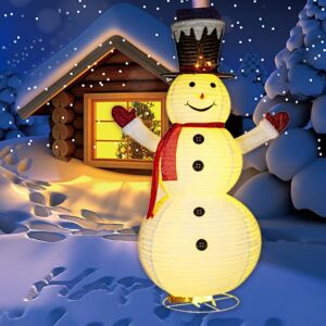 Snowman Style On Fleek, LED, plastik/metal, biały/czerwony/czarny, 89 x 180 cm 145158703 - Dekoracja świąteczna