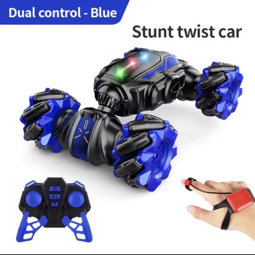 Trükkös ,csavarodó autó,  gesztusvezérlős távirányítóval és karószéria emelő funkcióval