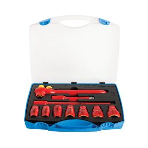 190VDE6P10 Set capete chei tubulare izolate la 1000 V in cutie de plastic 13 - 27 / 10 piese - 621646 145169522 - Seturi scule
