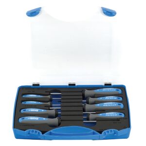 607PB8TBI Kombi-Schraubendreher-Satz, TBI-Tri-Material-Griff, verchromt / 8-teilig - 621445 145170798 - Schraubenzieher