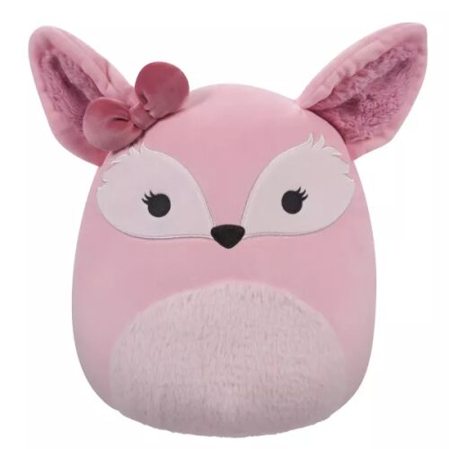 Squishmallows Miracle rózsaszín sivatagi róka plüssjáték masnival, 30 cm