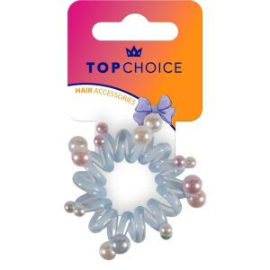 TOP CHOICE Gumka do włosów - niebieska (20131) 145171081 - Guma do włosów