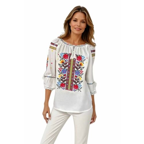 Női blúz RA25 fehér/sárga , méret 3XL 168709039 - Divat és öltözködés