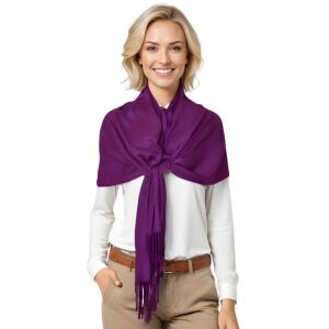 Esarfa tip sal din casmir, mov inchis 145173641 - Accesorii pentru femei