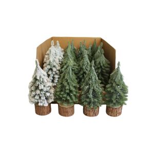 Dekoratív mesterséges karácsonyfák 19cm 24db 145174969 - Szezonális dekoráció