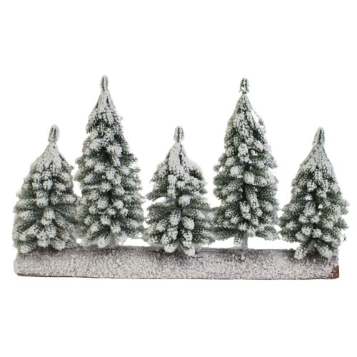 Dekoratív havas fácskák fatönkön, 40 cm 145175127