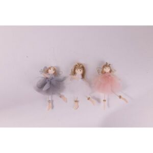 Karácsonyi dekor textil 17 cm akasztós angyalka tüll ruhában többféle 145176210 - Szezonális dekoráció