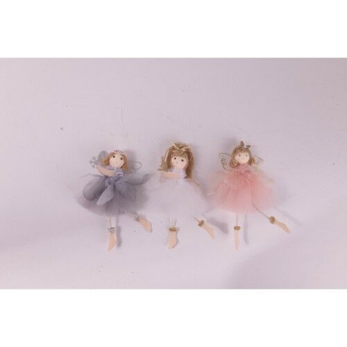 Karácsonyi dekor textil 17 cm akasztós angyalka tüll ruhában többféle 145176210