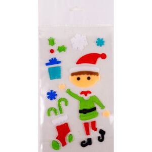 Ablakzselé 15x30 cm Manó ajándékkal 145176331 - Ablakmatrica