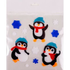 Ablakzselé 20x25 cm sapkás pingvin 145176356 - Ablakmatrica