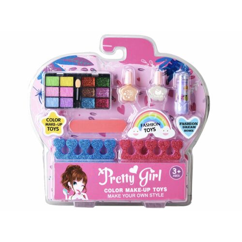 Csillogó, Gyermek smink és manikűr szett, sok kiegészítővel