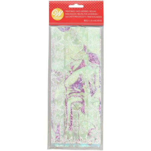 Wilton karácsonyi tasak, hópehely, fényes, 10 db 145180463