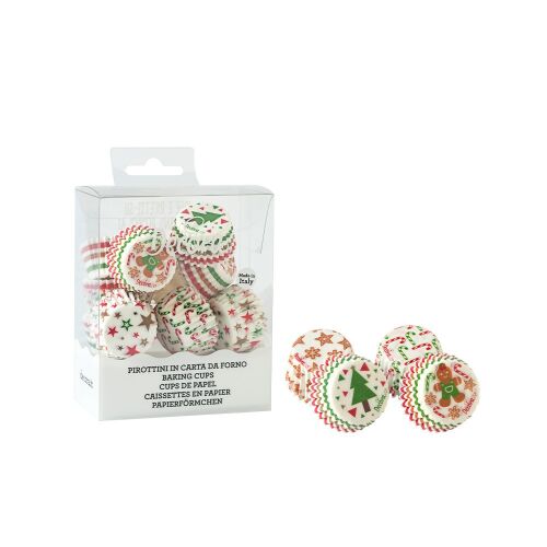 Decora karácsonyi mintás bonbon forma, sütőpapír, 200db 145180482