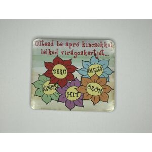 „Lelki virágoskert – Inspiráló hűtőmágnes” 145181126 - Hűtőmágnes