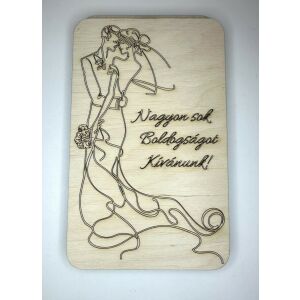 „Boldogság Kapuja” – Esküvői Pénztartó Fa Kártya 145181727 - Ajándékötlet esküvőre