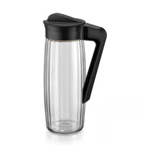 Qlux Bordázott üvegkancsó műanyag tetővel Átlátszó 145184755 - Kancsó