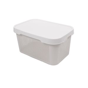 Elif Plastik Tároló doboz tetővel fehér 17L 145185031 - Tárolás & Rendszerezés