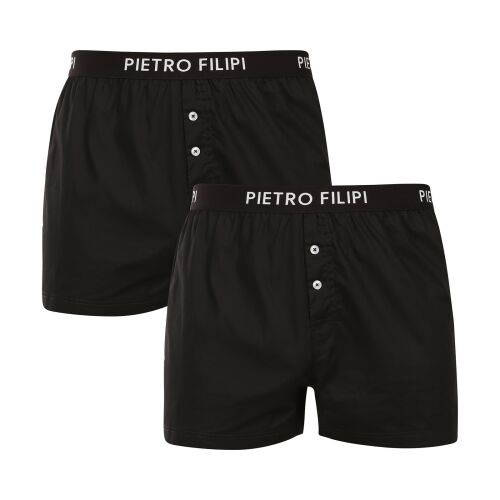 2PACK férfi bő szárú boxeralsók Pietro Filipi fekete (2PGC1) 5XL 145190010