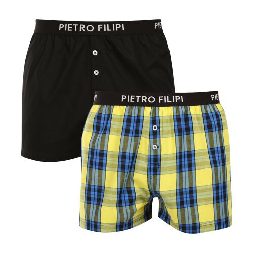 2PACK férfi bő szárú boxeralsó Pietro Filipi tarka (2PGV6) 3XL