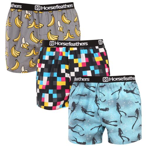 3PACK férfi rövidnadrágHorsefeathers Frazier csomag 10 (AM096M) XL
