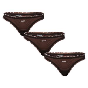 3PACK Fekete HUGO női tanga (50550109 001) S