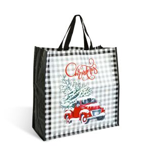 Vianočná darčeková taška – čierna – 45 x 44 x 19 cm 145197021 - Darčekové balenie