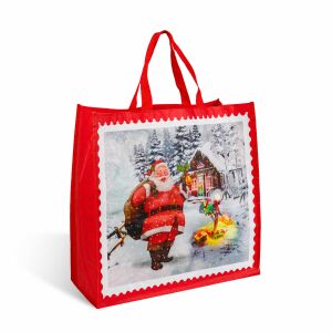 Vianočná darčeková taška – červená – 45 x 44 x 19 cm 145197071 - Darčekové balenie
