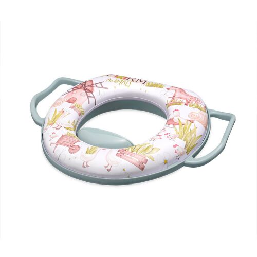 Lorelli párnázott WC szűkítő fogantyúval - Green Farm 145198497