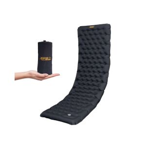 RoosCamp RoosPad Elite felfújható kemping matrac - 10cm, 40D, beépített pumpa, R4.8, 4 évszakos, kék / szürke