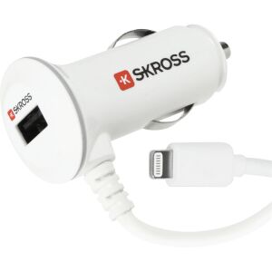 SKROSS autós USB töltő, LIGHTNING csatlakozóval.
