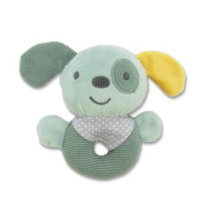 Lorelli Toys Plüss csörgő karika - Zöld Kutya 145201079 - Babajáték