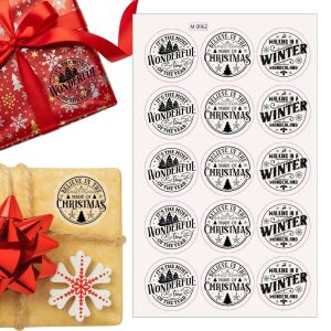 Matrica - Átlátszó karácsonyi matrica 15db/lap 145209864 - Matrica, mágnes