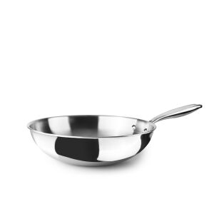 Ibili Triply Natural wok serpenyő, rozsdamentes acél/alumínium, 20 cm, ezüst 145211338 - Ibili